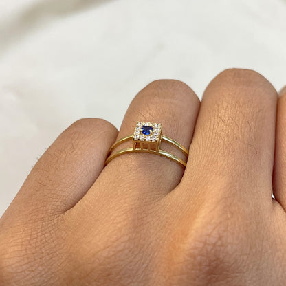 Anel Bright Destiny em Ouro Amarelo 18K-750, com zircônias