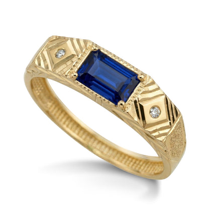 Anel Vanguard em Ouro Amarelo 18K-750, com zircônias