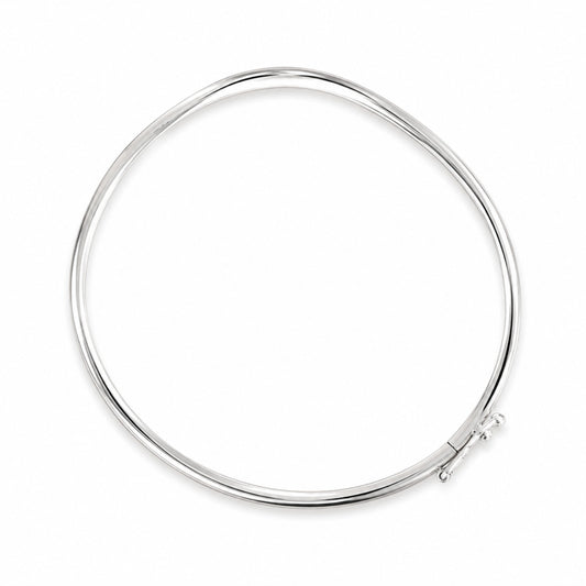 Bracelete Ondulado em Ouro Branco 18K