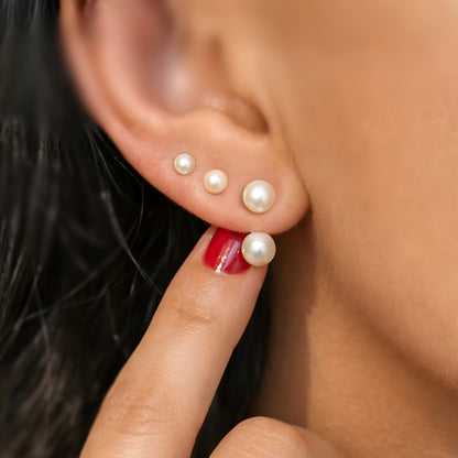 Brinco Grace Kelly em Ouro Amarelo 18k, com Pérolas