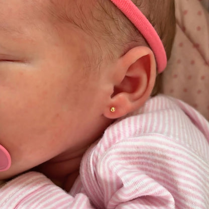 Brinco em Ouro 18K Bolinha 3 mm