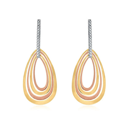 Brinco Luminea em Ouro Amarelo e Branco 18K