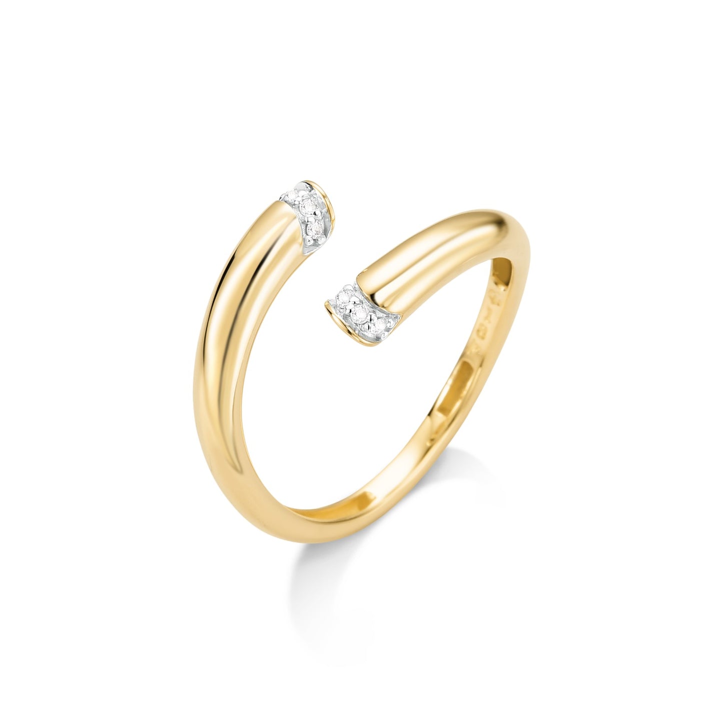 Anel Joy Coleção Zéfiro em Ouro Amarelo, Rosê e Branco 18K-750