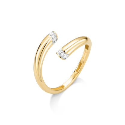 Anel Joy Coleção Zéfiro em Ouro Amarelo, Rosê e Branco 18K-750