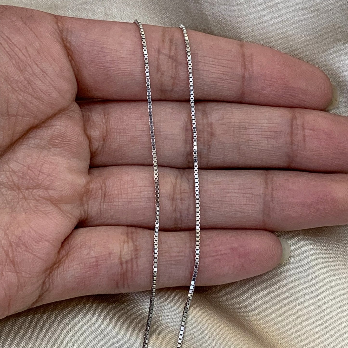 Corrente Veneziana VEC30 em Ouro Branco 18K-750