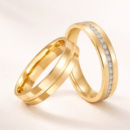 Aliança Constelação em Ouro Amarelo 18K