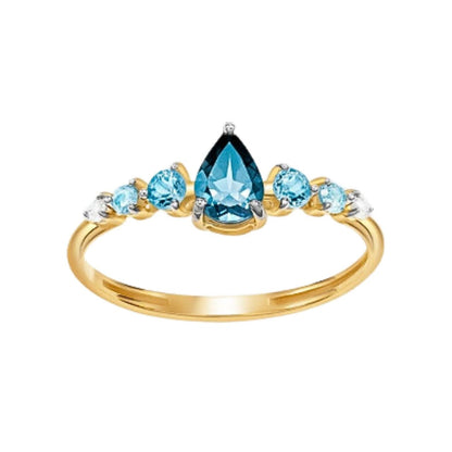 Anel Blues Coleção Charme em Ouro Amarelo 18K-750