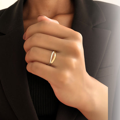 Anel Move Coleção Fit em Ouro Amarelo e Branco 18K-750