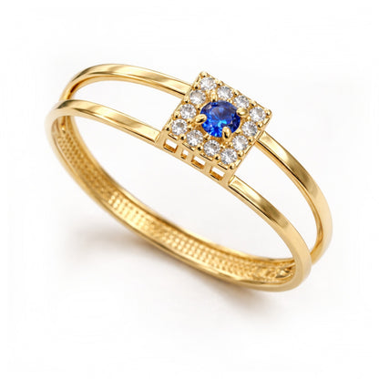 Anel Bright Destiny em Ouro Amarelo 18K-750, com zircônias