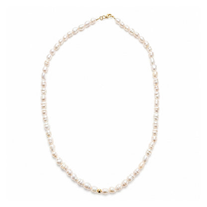 Gargantilha de Pérolas Barrocas em Ouro Amarelo 18k