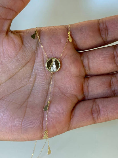 Gargantilha MÃE DE LUZ TIPO GRAVATA com 45 cm