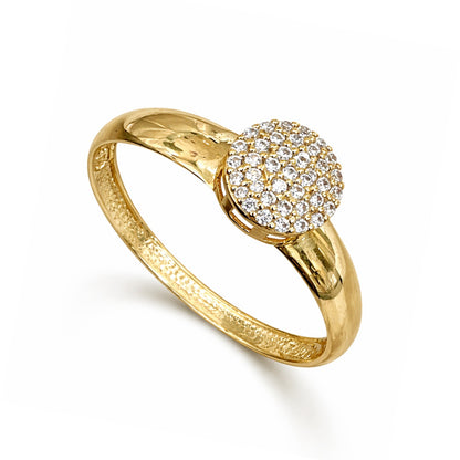 Anel Chuveiro Splendor em Ouro Amarelo 18K-750, com zircônias