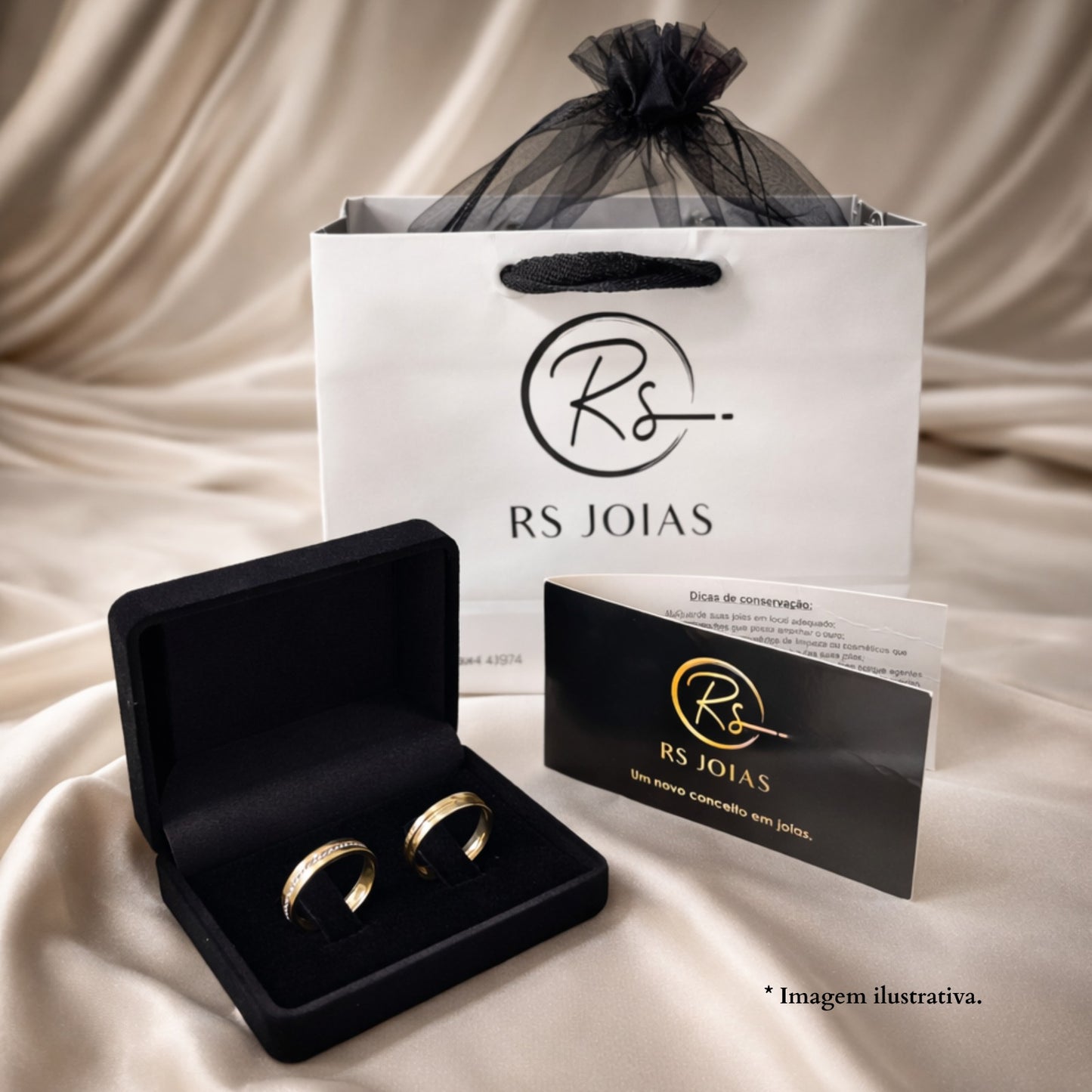 Aliança em Ouro 18K Brilho Infinito ALMW896/0002