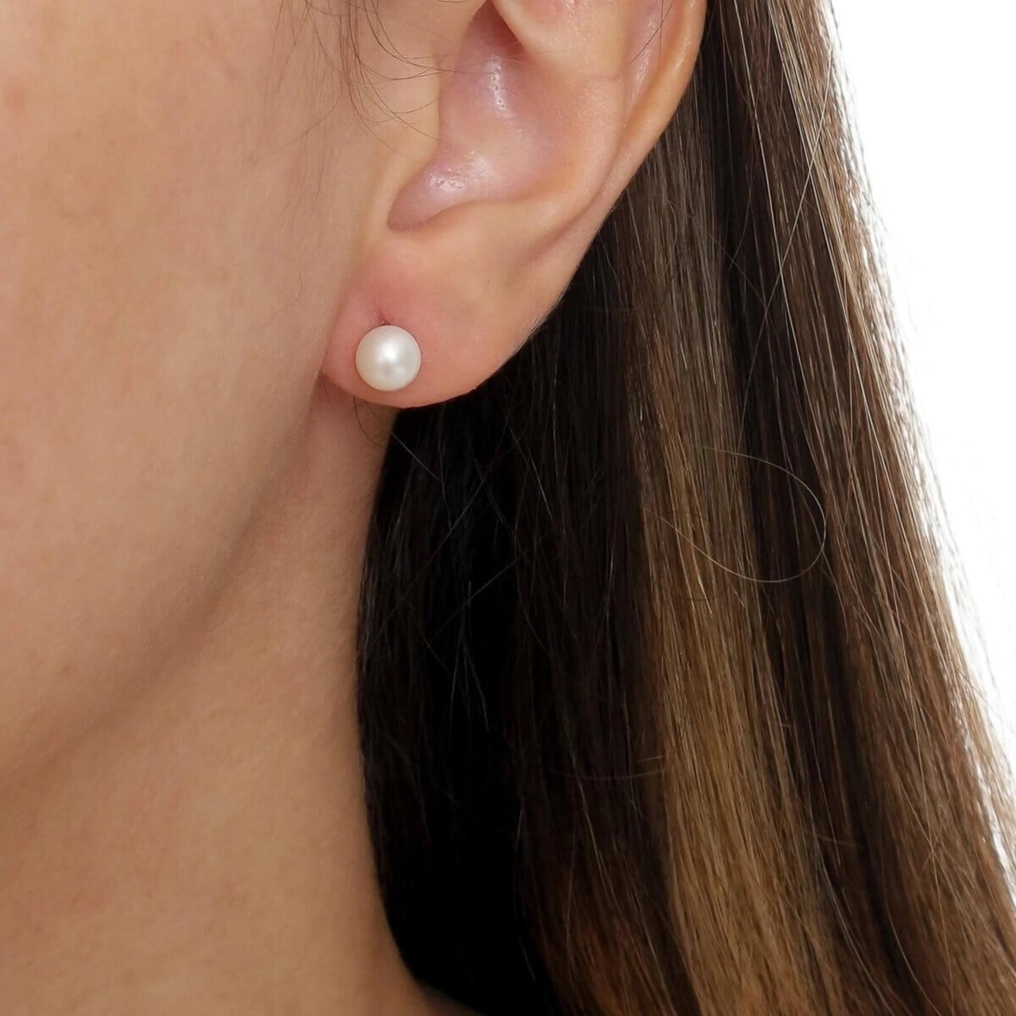 Brinco Pérola 6mm em Ouro Amarelo 18k