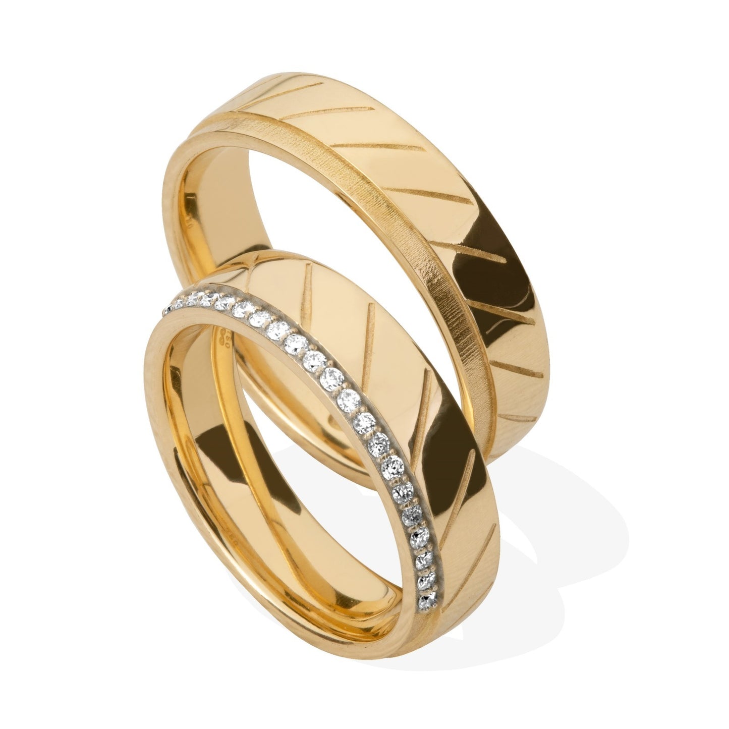 Aliança em Ouro 18K Brilho Infinito ALMW896/0002