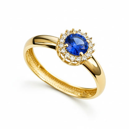 Anel Athenas em Ouro Amarelo 18K-750, com zircônias