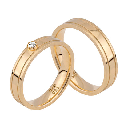 Aliança em Ouro 18K Harmonia Preciosa ALMW901/0002