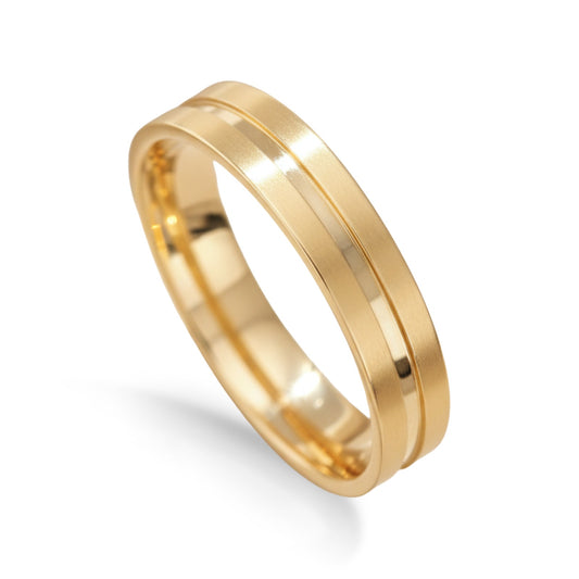 Aliança Constelação em Ouro Amarelo 18K