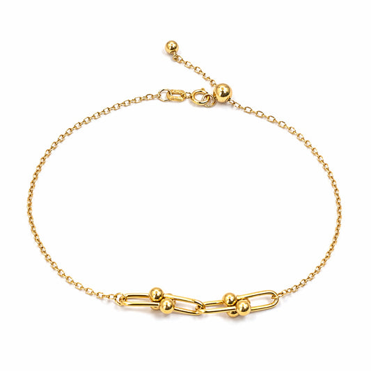 Pulseira Aurum Dot Duplo em Ouro Amarelo 18k-750