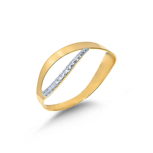 Anel Move Coleção Fit em Ouro Amarelo e Branco 18K-750