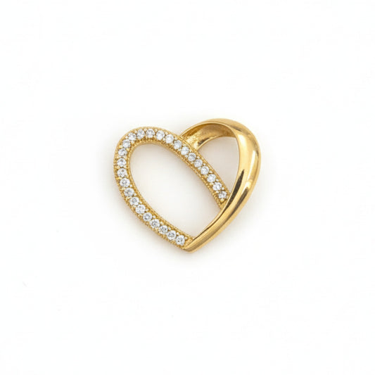 Pingente Stella de Cuore em Ouro Amarelo 18k-750, com zircônias