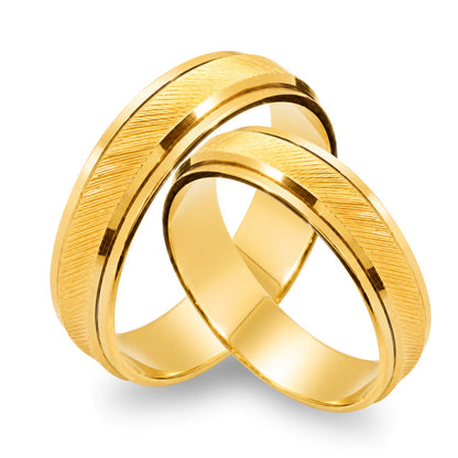Aliança Douré em Ouro Amarelo 18K