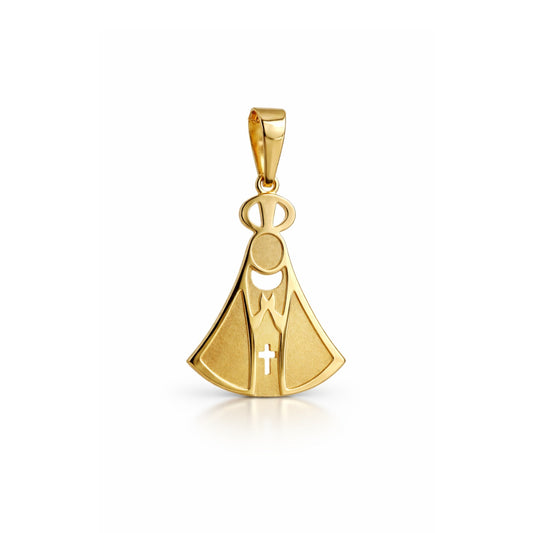 Pingente Nossa Senhora Aparecida em Ouro Amarelo 18k-750
