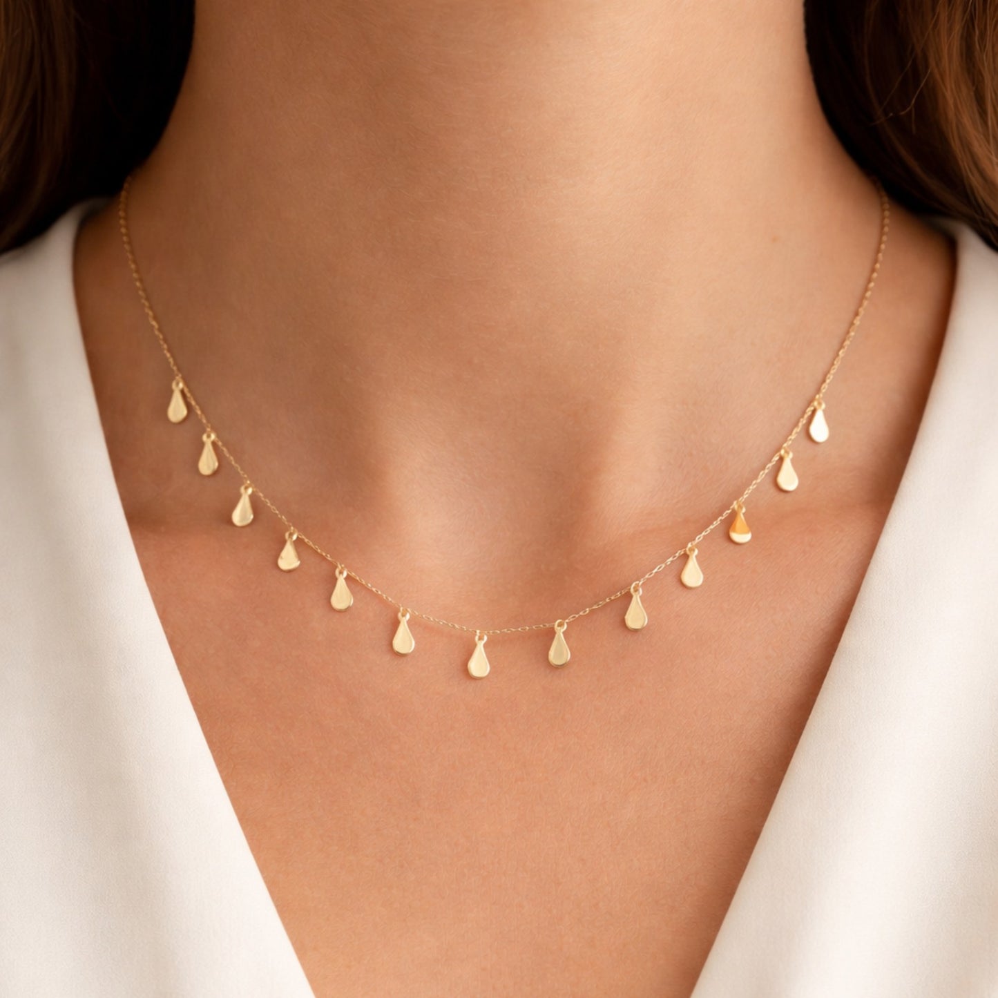 Gargantilha Gocce Delicate em Ouro Amarelo 18K-750
