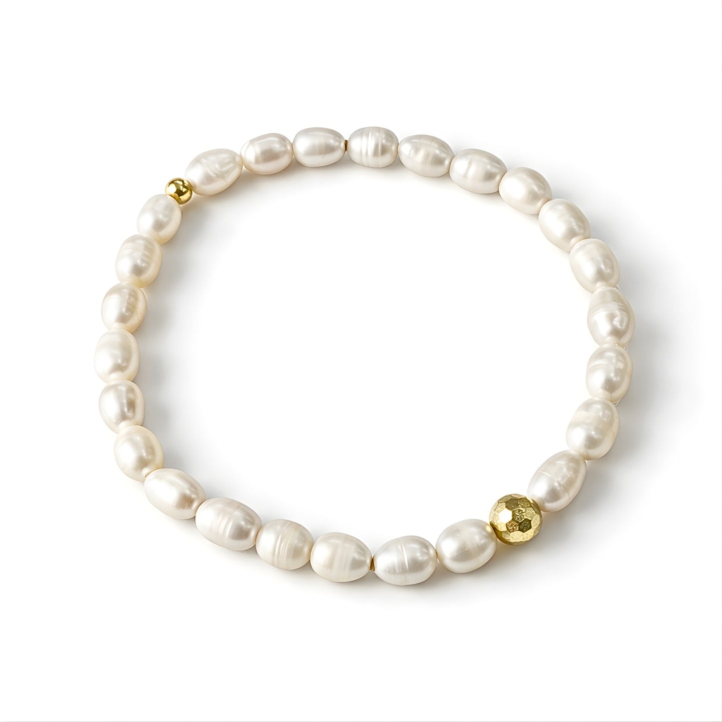 Pulseira de Pérolas Barrocas e Hematita dourada em Ouro 18K-750