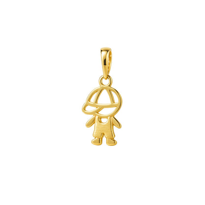 Pingente Menino com Boné em Ouro Amarelo 18K-750