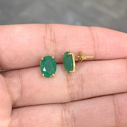 Brinco Oliva em Ouro Amarelo 18K, com crisopázio