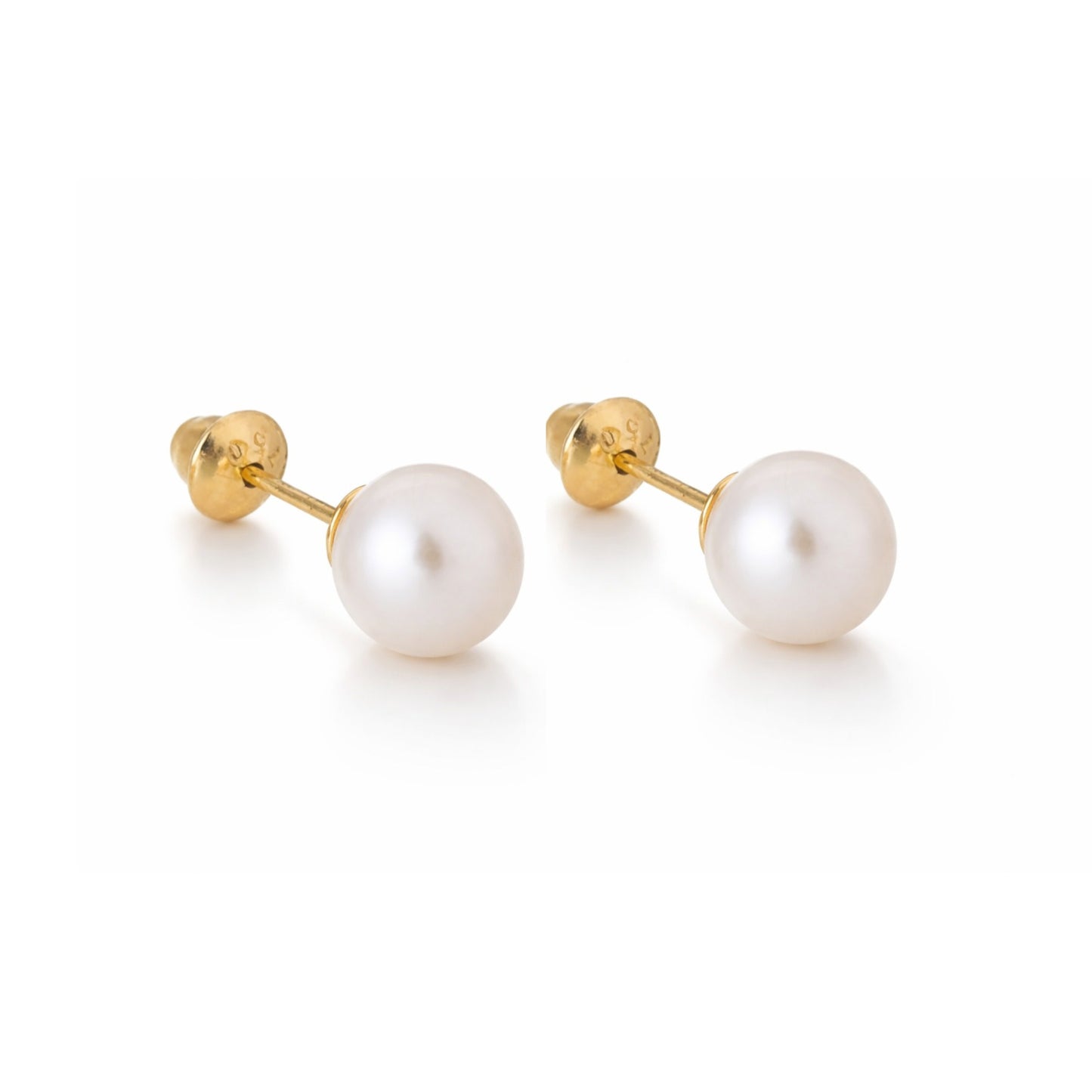 Brinco Pérola 7mm em Ouro Amarelo 18k