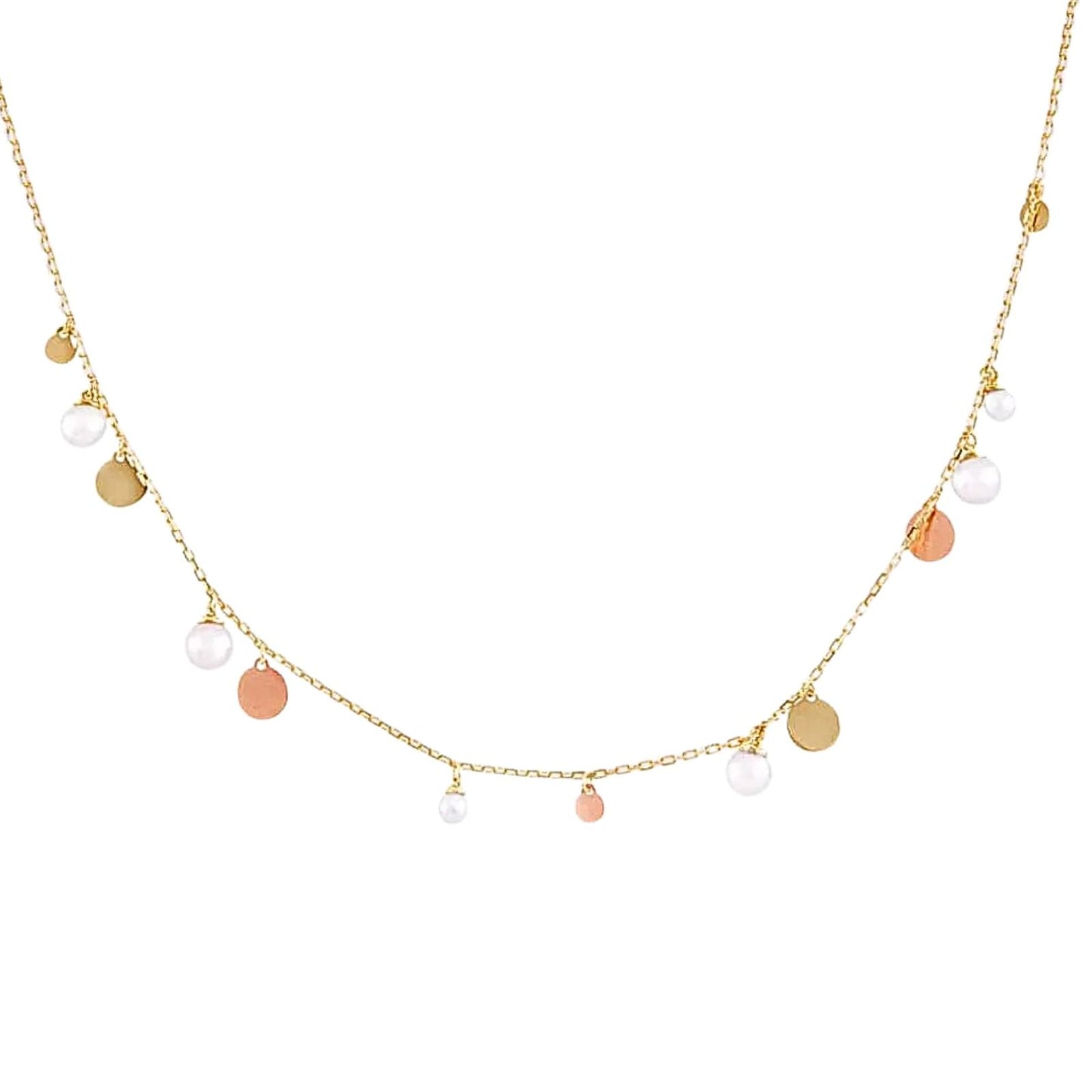 Gargantilha em ouro amarelo e Rosê 18K - Coleção Óra