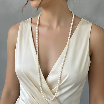 Gargantilha de Pérolas Barrocas Nylon com Fecho em Ouro Amarelo 18K-750