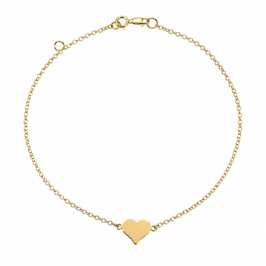 Pulseira Coração em Ouro Amarelo 18k-750