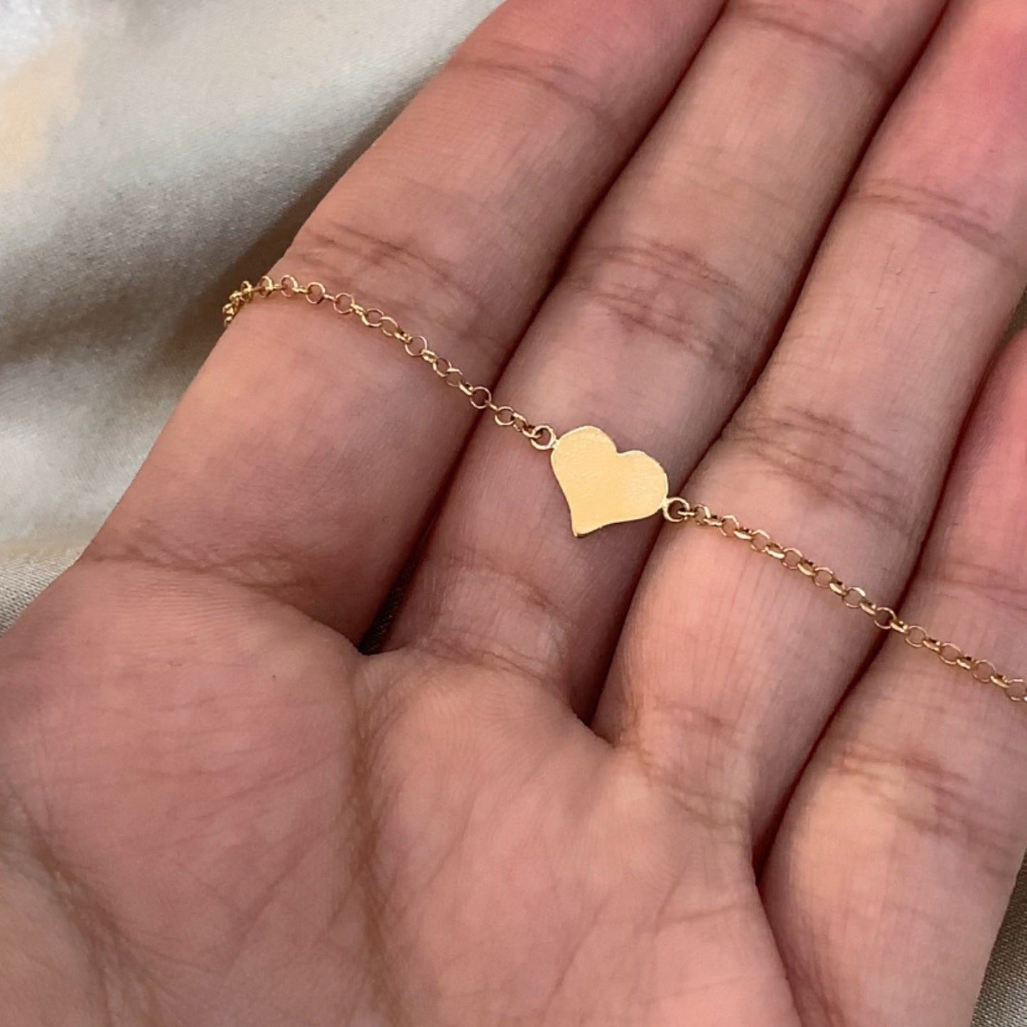 Pulseira Coração em Ouro Amarelo 18k-750