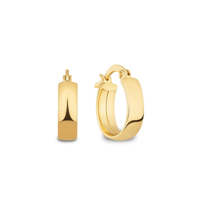 Brinco Argola Redonda em Ouro Amarelo 18k, 14mm