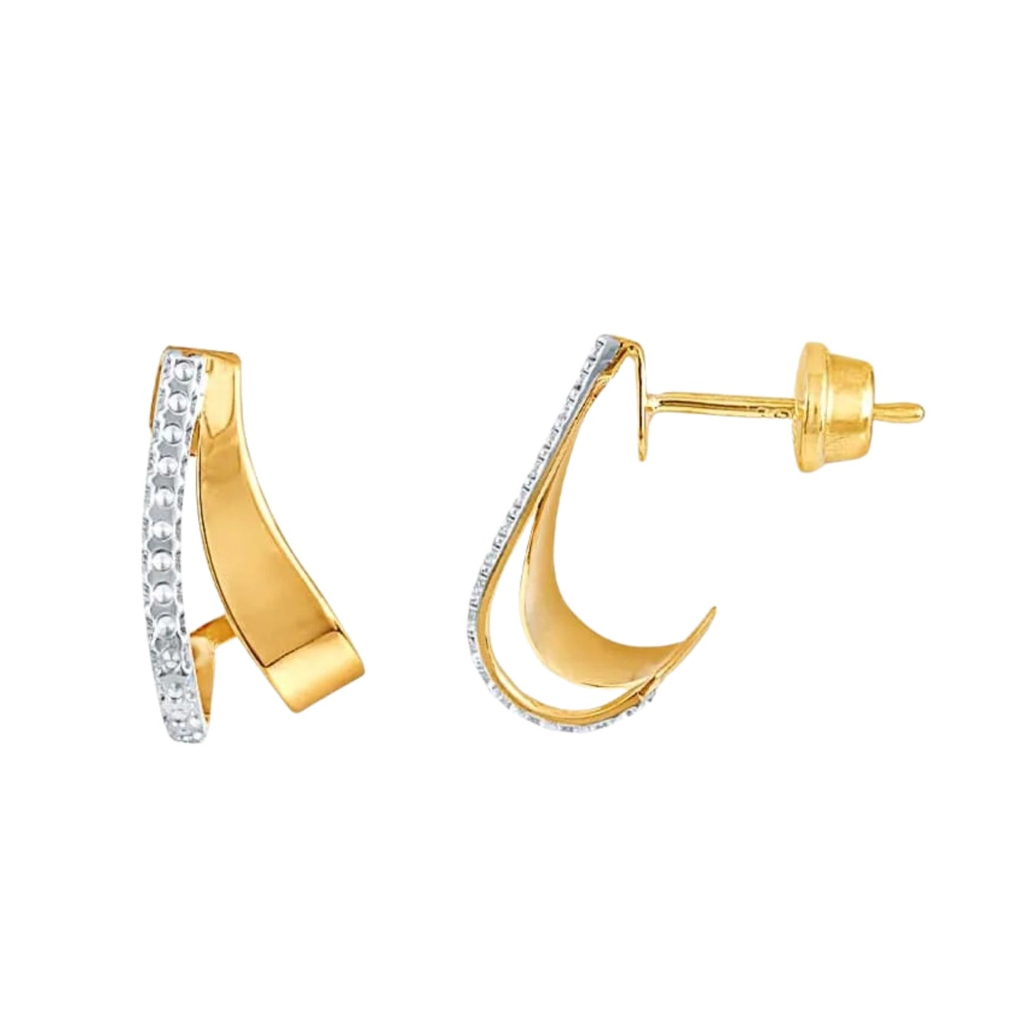 Brinco Breese Coleção FIT em Ouro Amarelo e Branco 18k-750 Coleção FIT