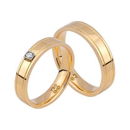 Aliança em Ouro 18K Jornada de Amor AFNW900/0001