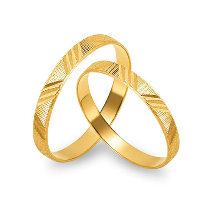 Aliança Vértice em Ouro Amarelo 18K