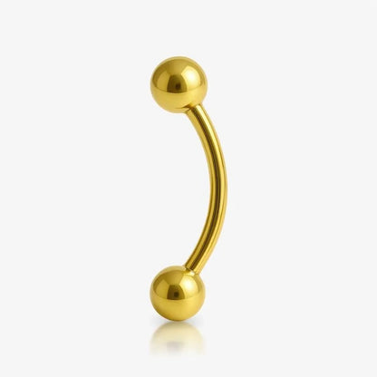Piercing Aste com Bolinhas em Ouro 18K para umbigo