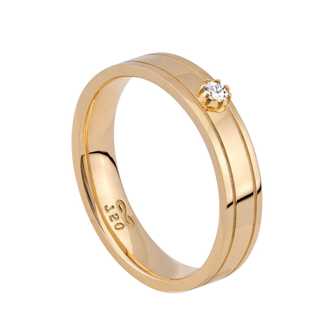 Aliança em Ouro 18K Harmonia Preciosa AFNW901/0001