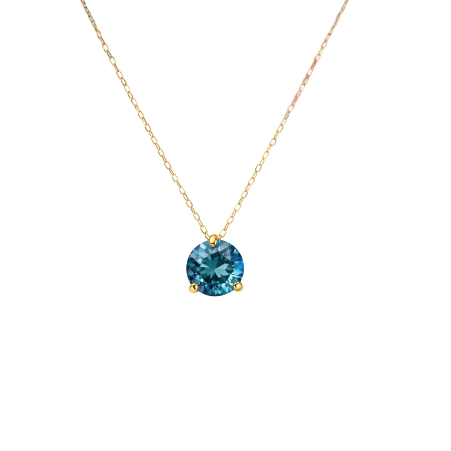 Gargantilha Ocean em Ouro Amarelo 18k, com topázio london