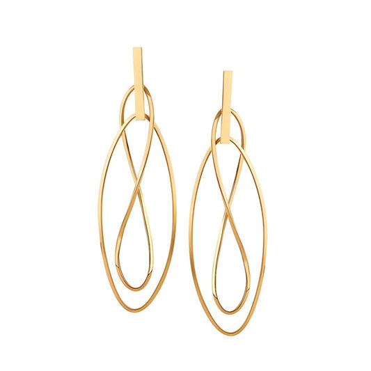Brinco L'infinito em Ouro Amarelo 18k