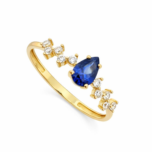 Anel Belle Nuit em Ouro Amarelo 18K-750, com zircônias