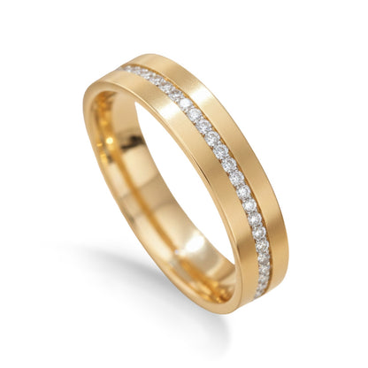 Aliança Constelação em Ouro Amarelo 18K