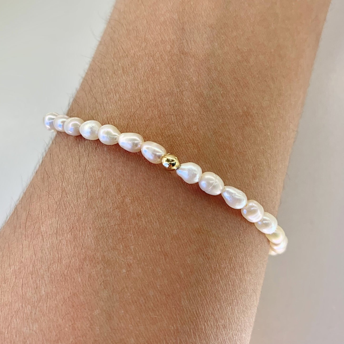 Pulseira com Pérolas Barrocas em Ouro 18K-750