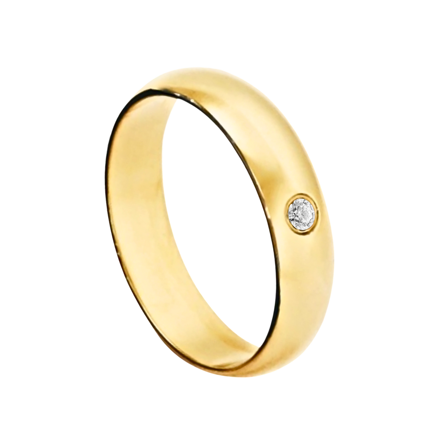 Aliança em Ouro 18K Elegância Luminosa Feminina 60155