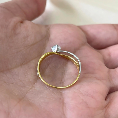 Anel Dualité em Ouro Amarelo 18K com Brilhantes