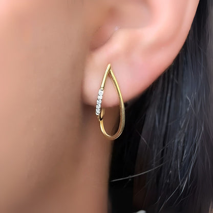 Brinco Cignus Coleção Charme em Ouro Amarelo 18k-750